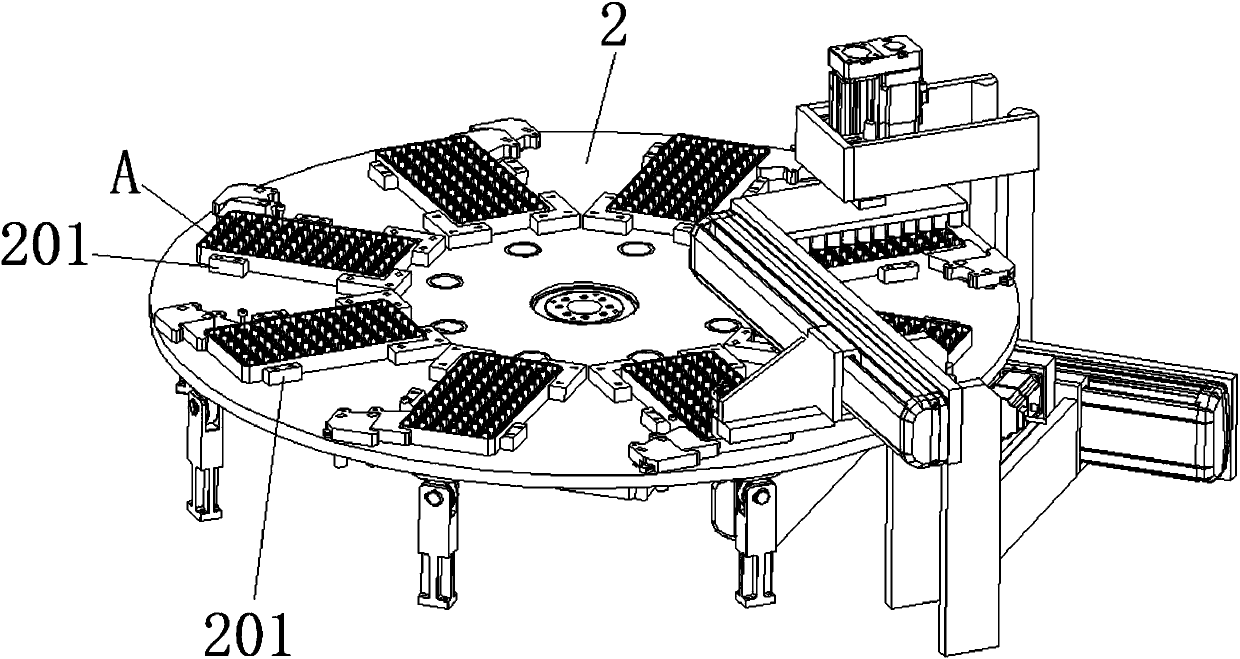 Double-side clamp implantation machine of cylindrical lithium ion battery module