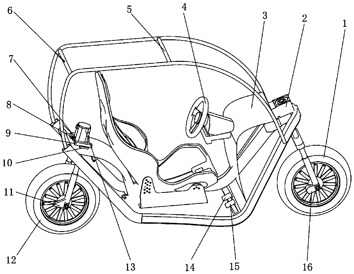 A two-wheel monorail vehicle and its balancing control method