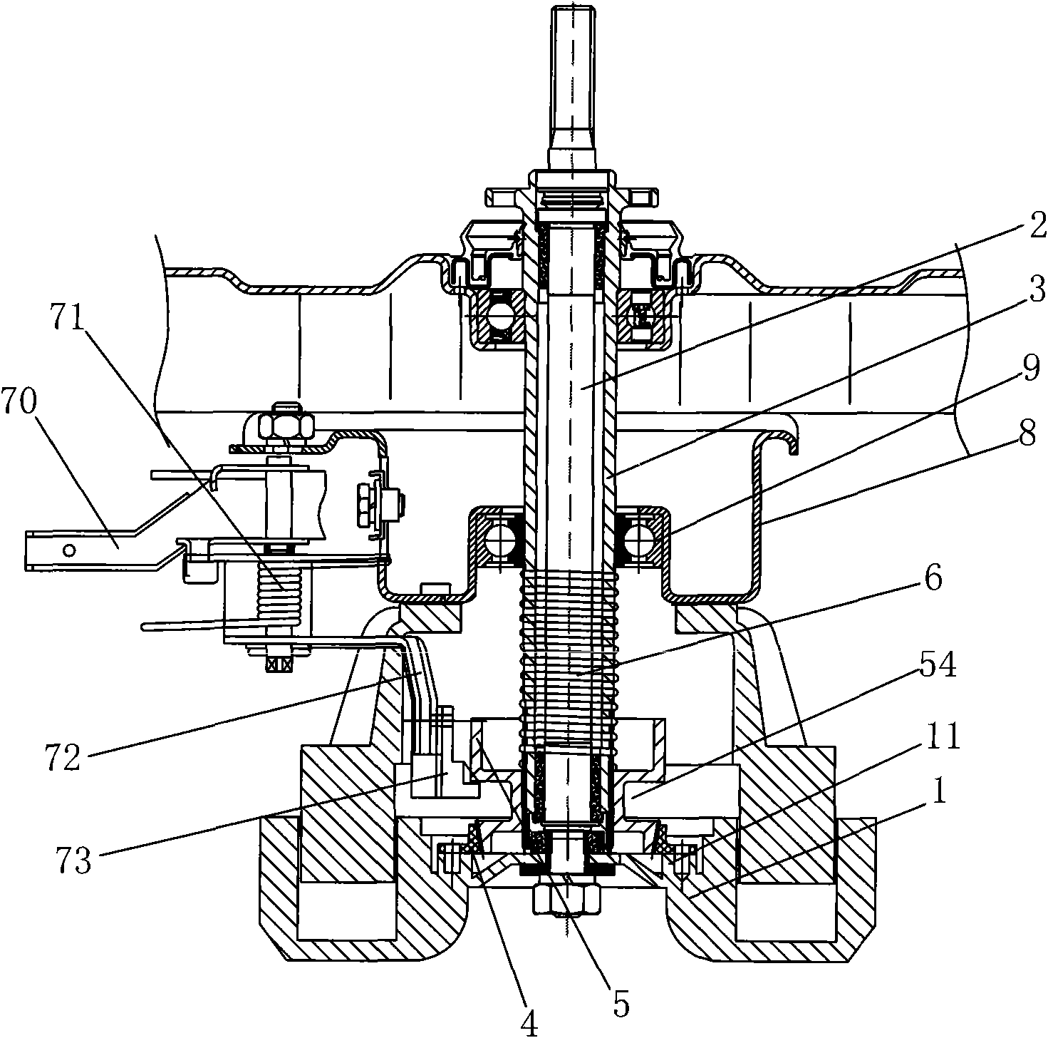 Direct drive engaging and disengaging device of washing machine