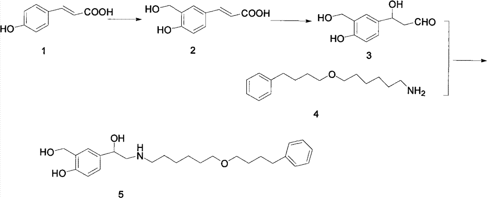 Method for preparing anti-asthmatic medicament of salmeterol