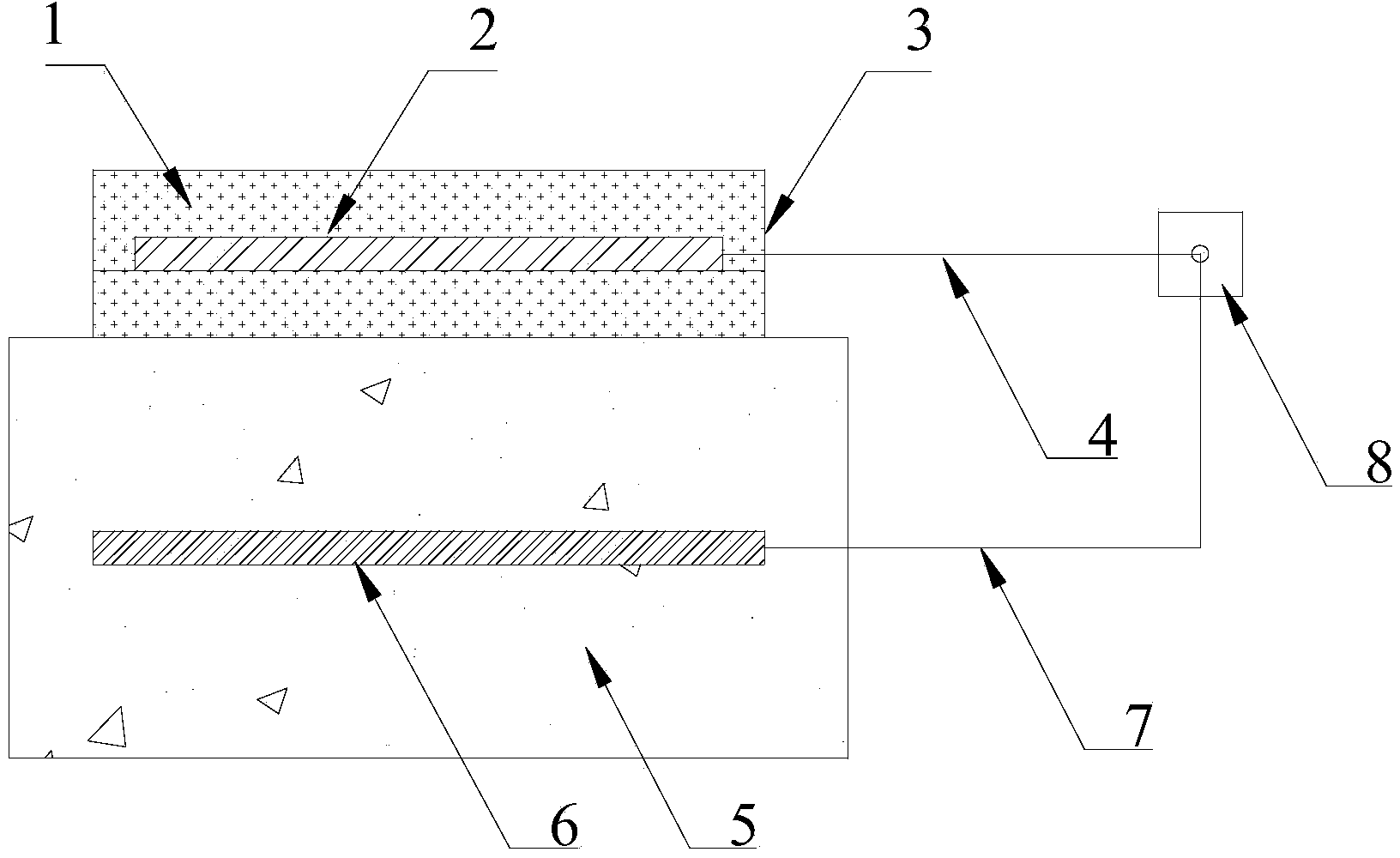 Oriented reinforced concrete chloride ion absorption device convenient to install and change and method