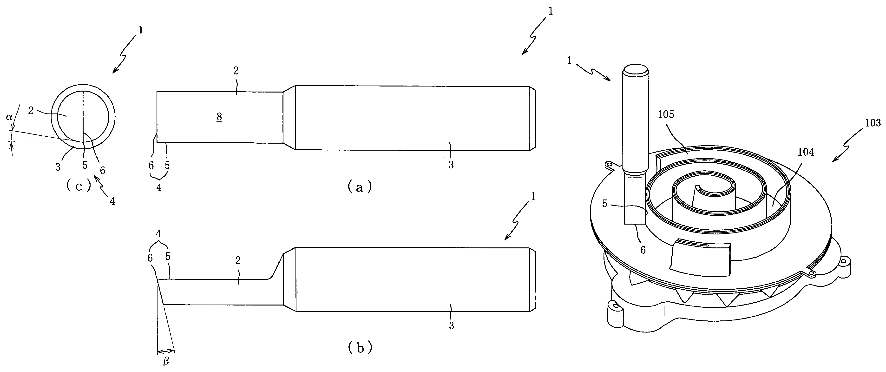 Process of machining scroll member by using non-rotary cutting tool