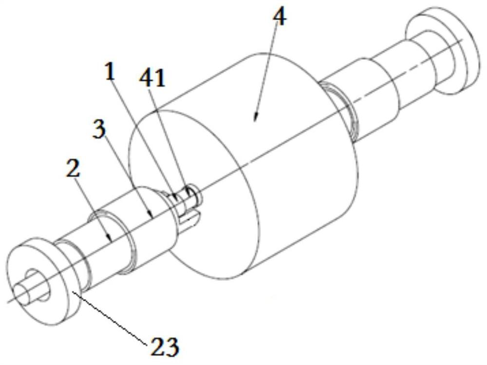 A transfer device used between gyro motor and dynamic balancing machine