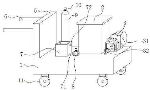 A carbon dioxide gas shielded welding device