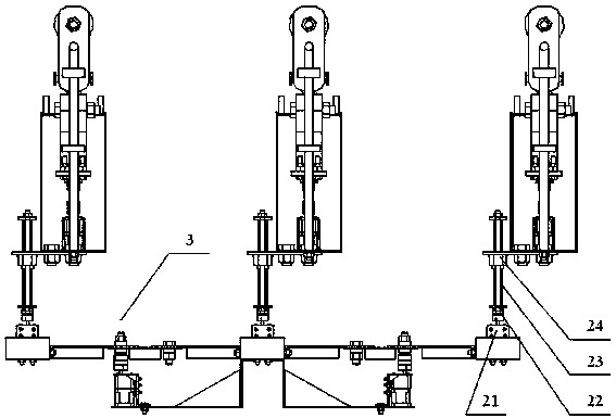 Transmission line inspection robot obstacle walking device