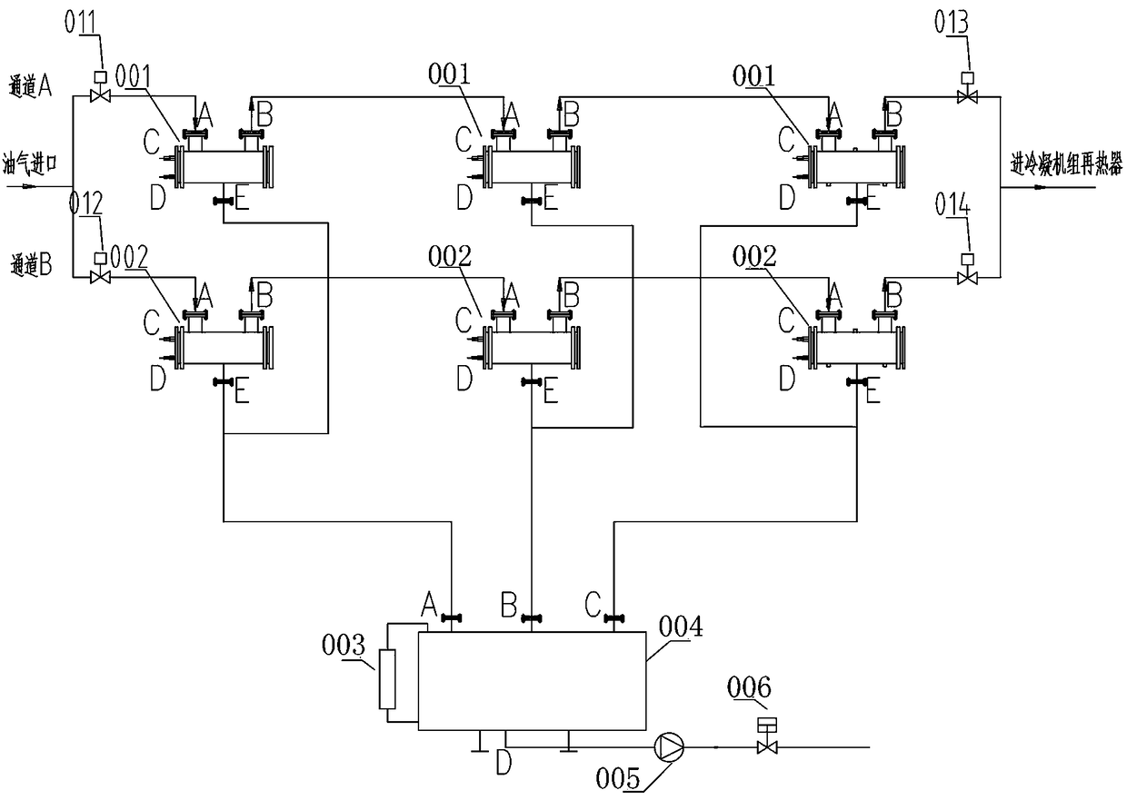 Thermosyphon type defrosting dual-channel oil and gas recovery condensing unit