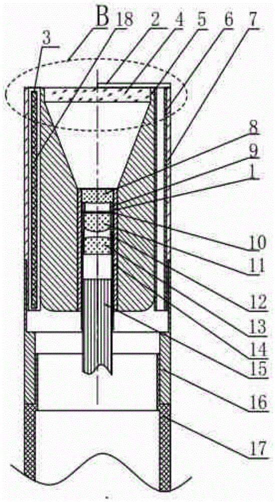 Probe of measuring gas-solid two-phase flow particle slip velocity and measurement method