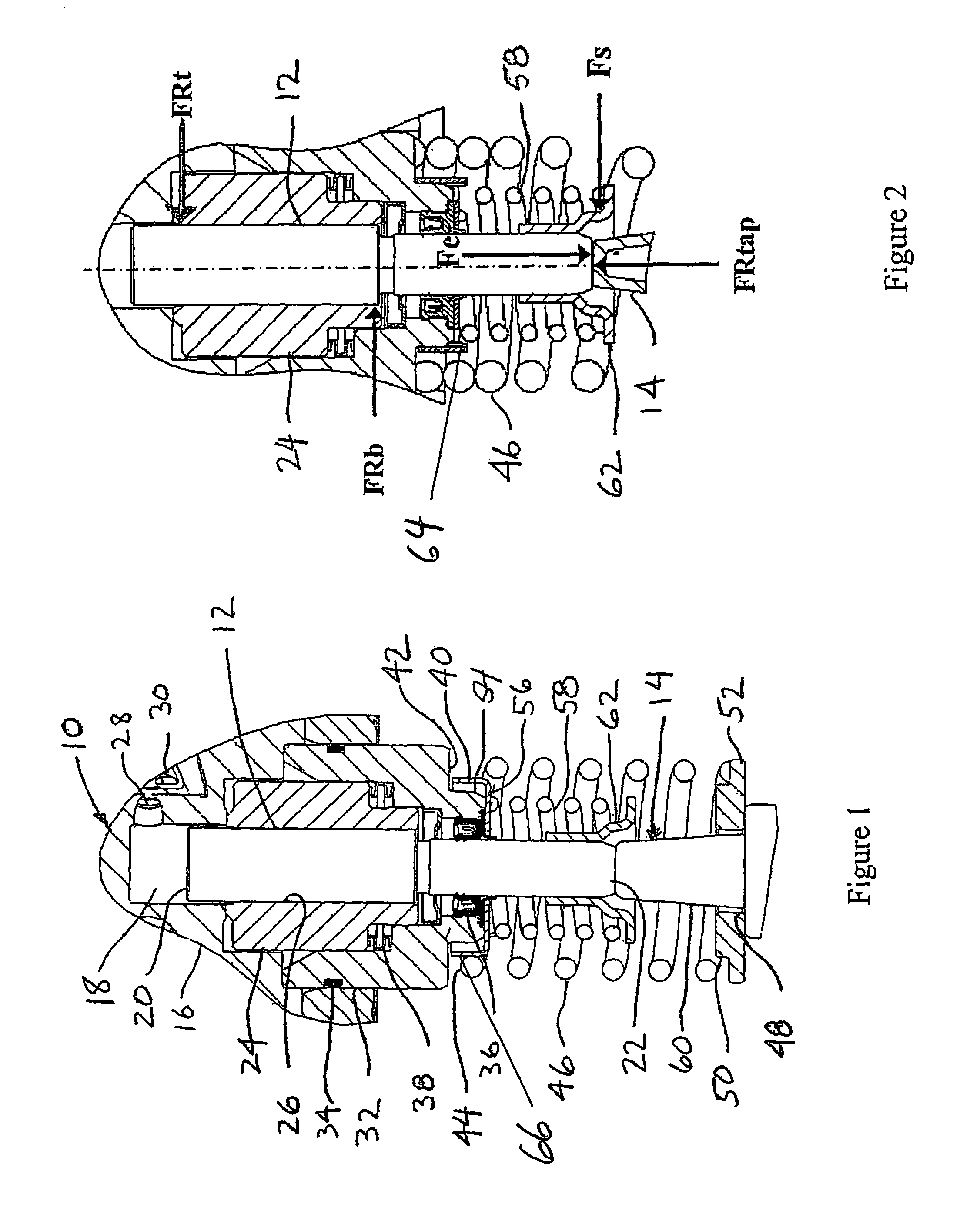 Single piston pump with dual return springs