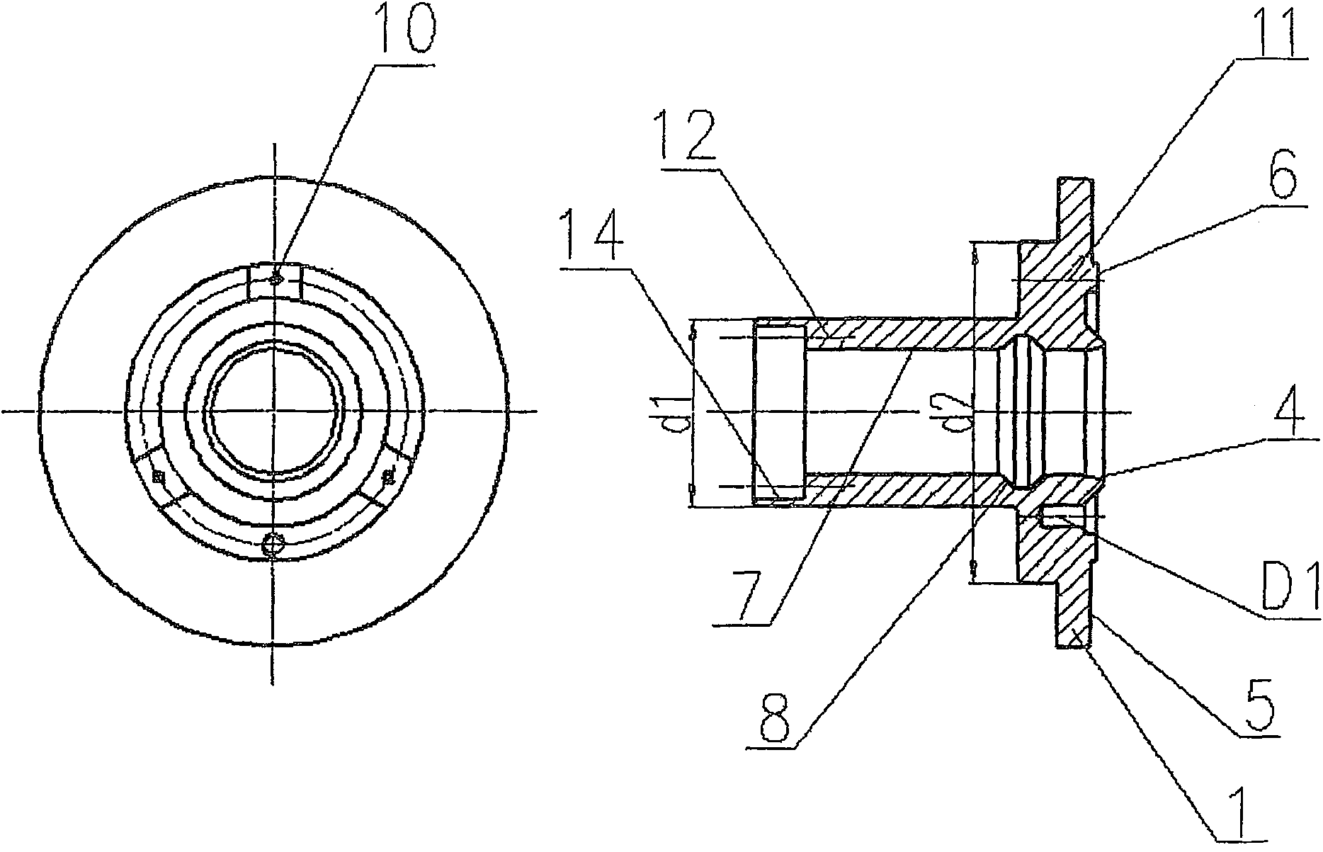 Ferrule type grinding wheel chuck