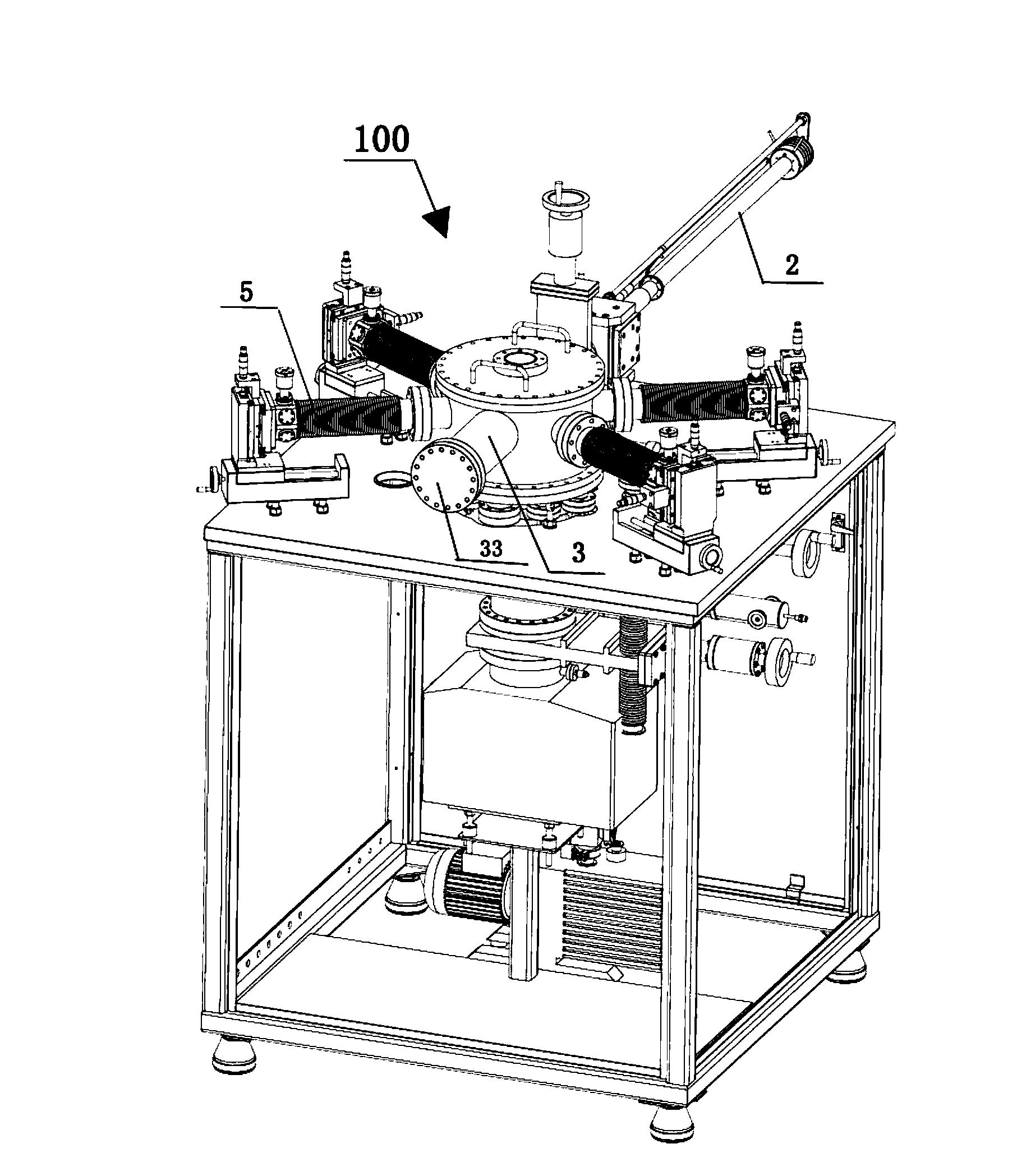 Probe bench, and organic thin-film device preparation and test integrated system and method