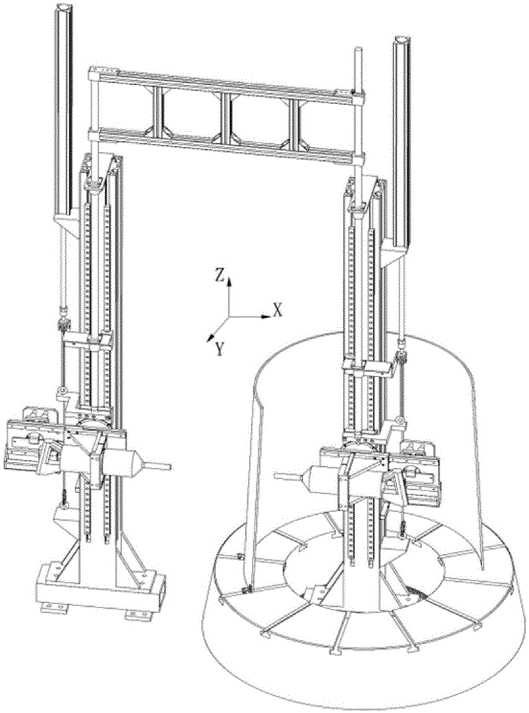 Semi-automatic electromagnetic riveting system for conical shell class structural part