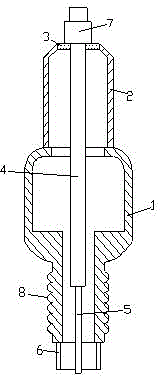 Wrap-around automotive spark plug