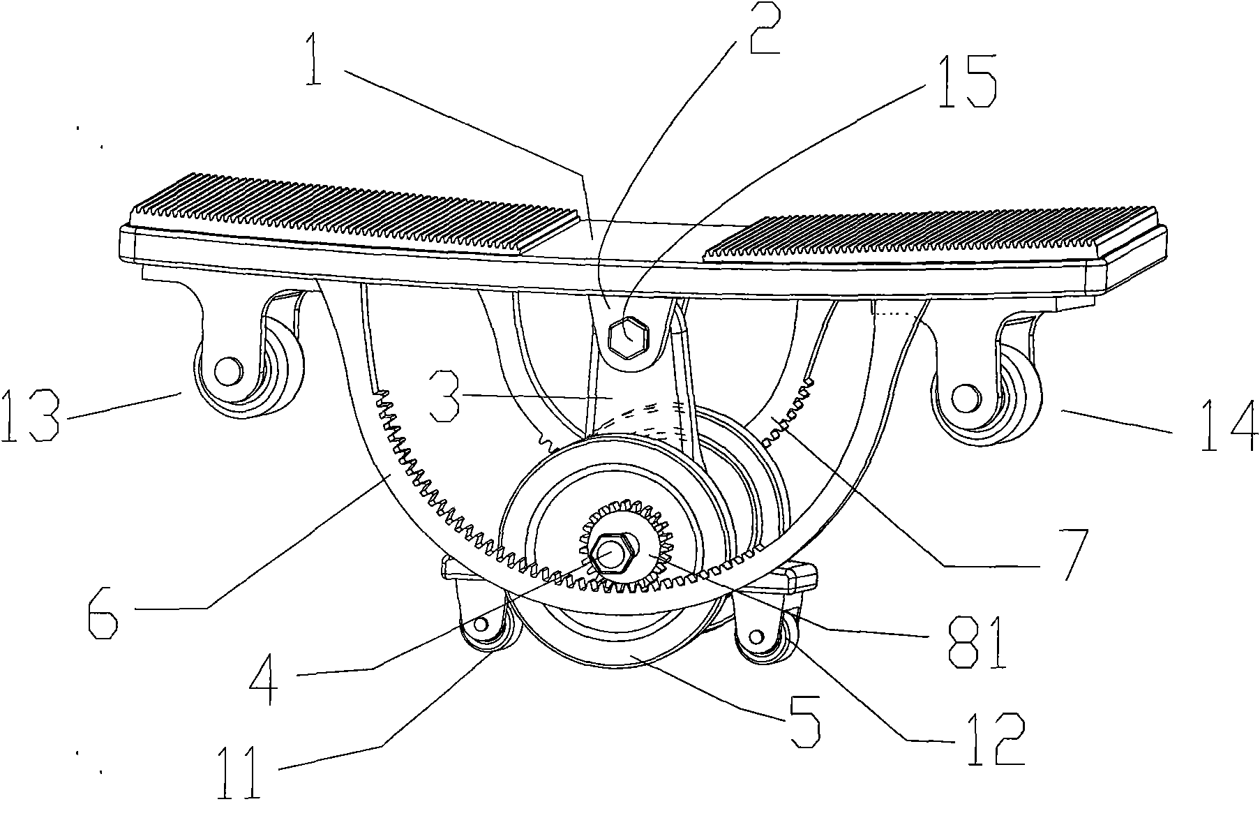 Self-sliding plate capable of exercising balance