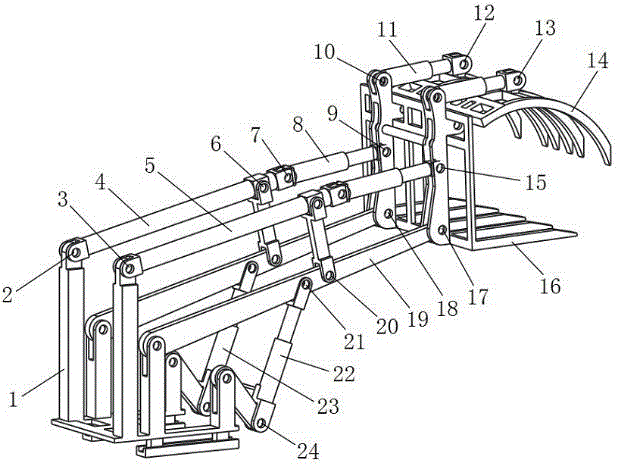 Electro-hydraulic controllable slip wood forklift