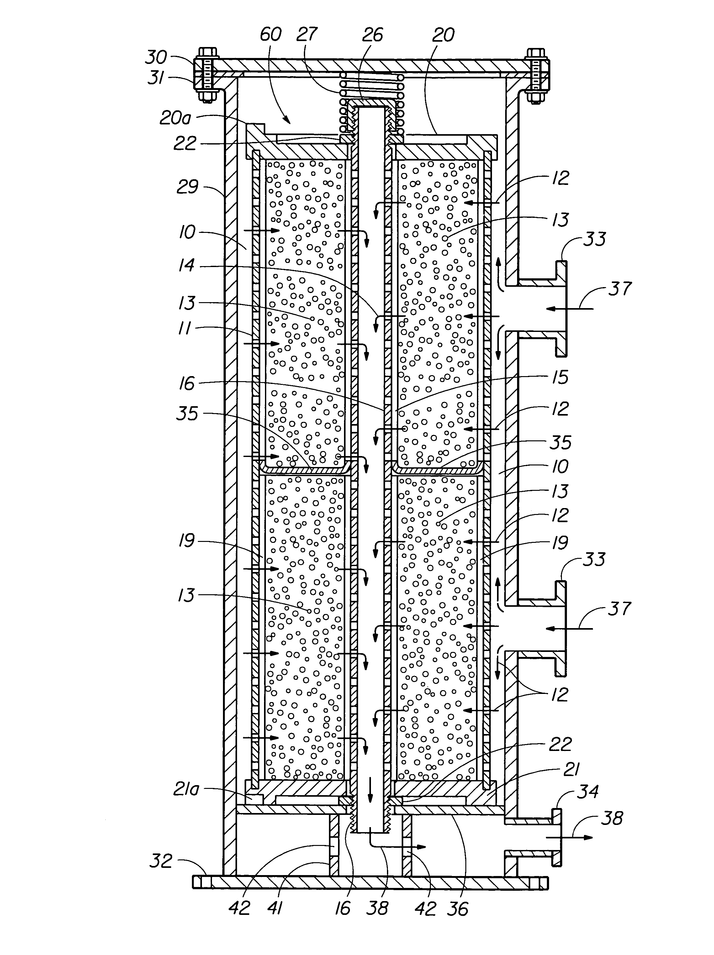 Gas separation vessel apparatus