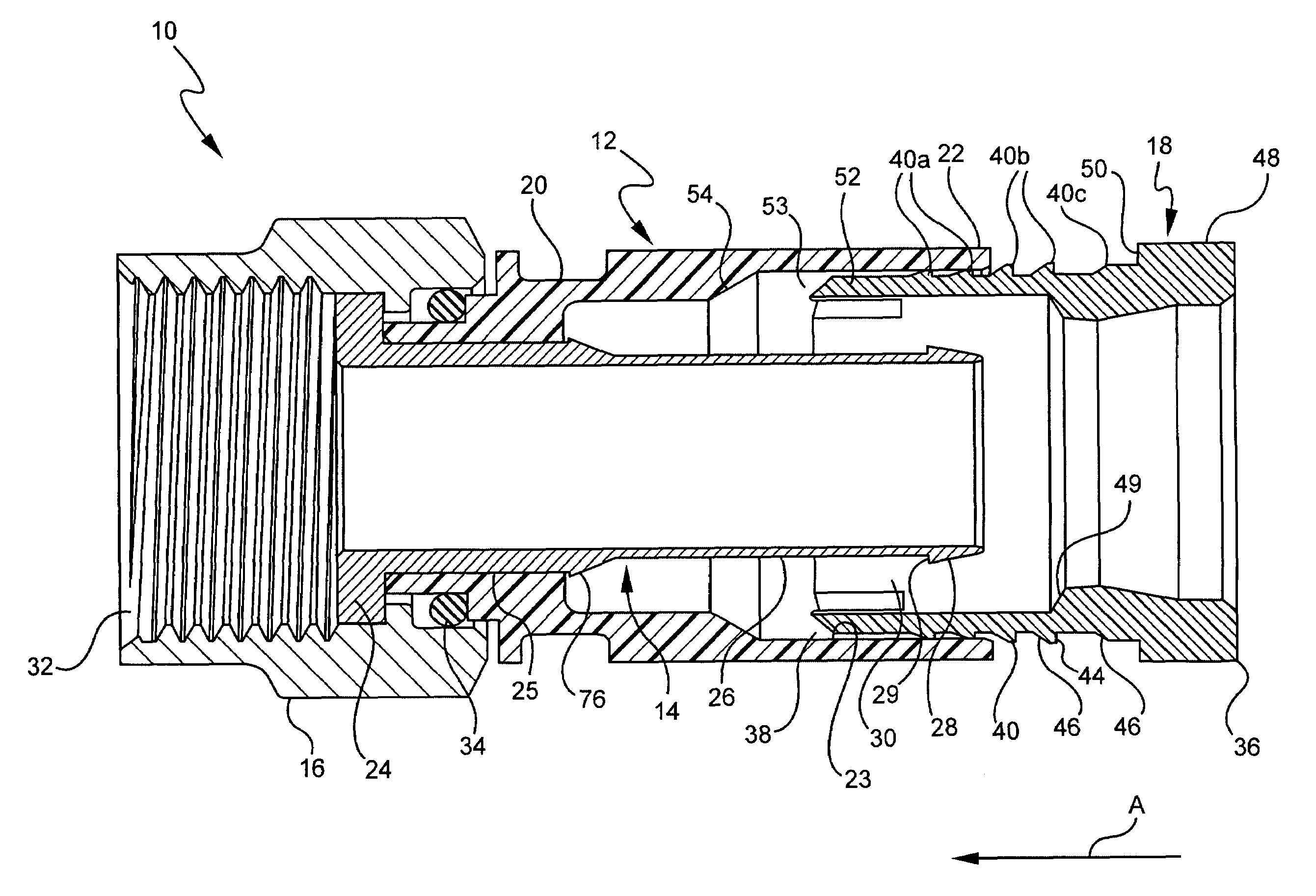 Coaxial cable connector with friction-fit sleeve