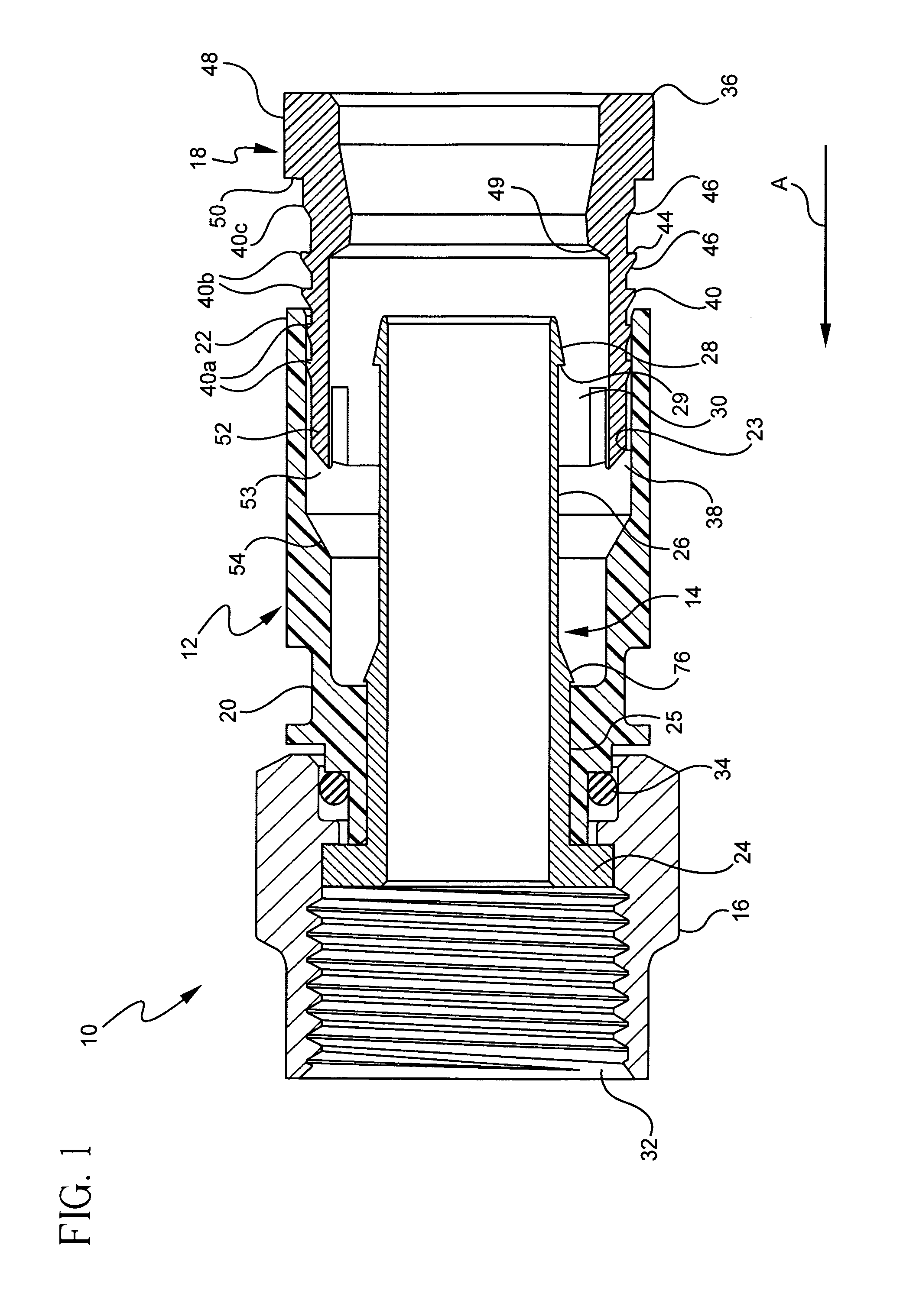 Coaxial cable connector with friction-fit sleeve