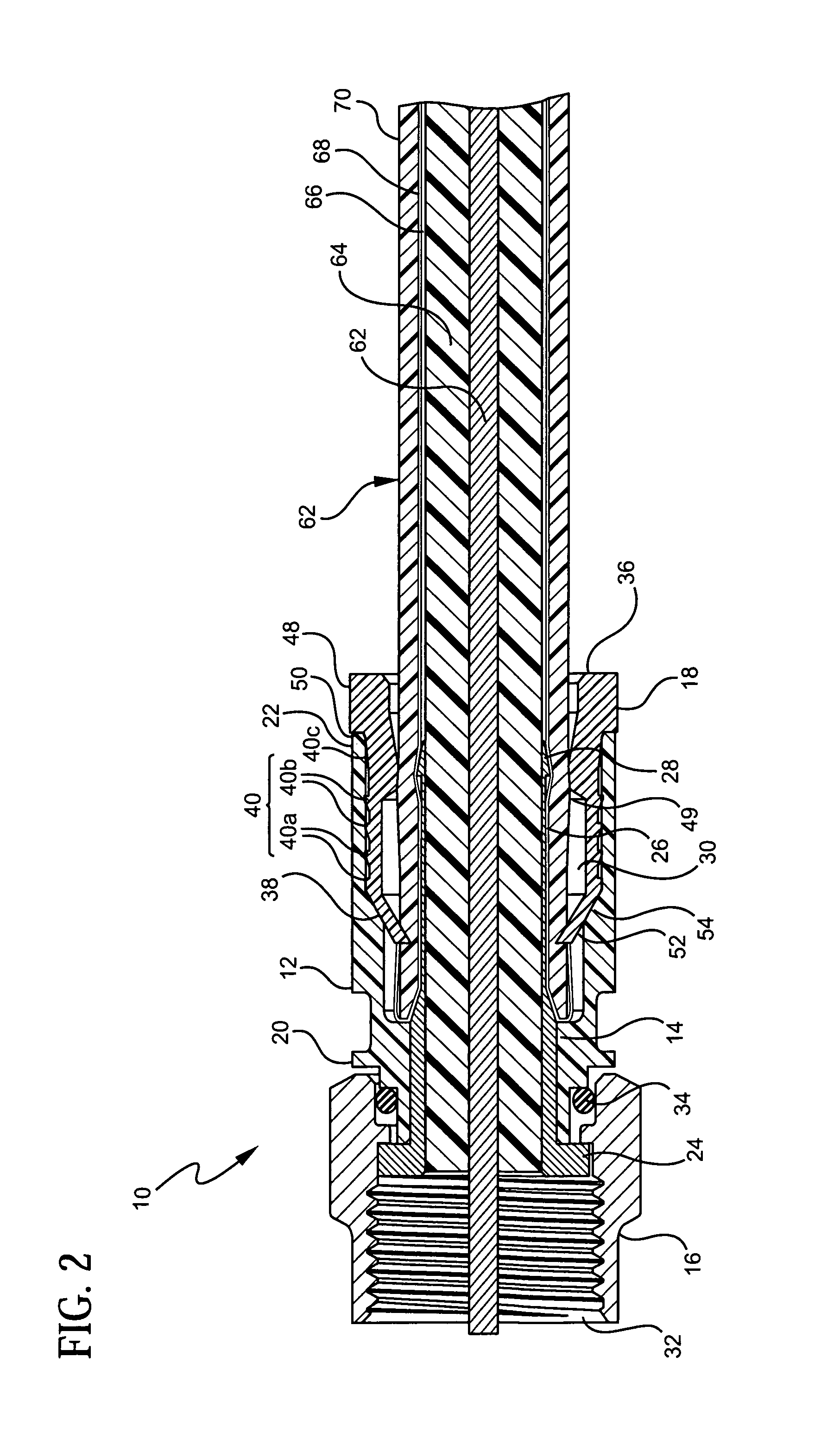 Coaxial cable connector with friction-fit sleeve