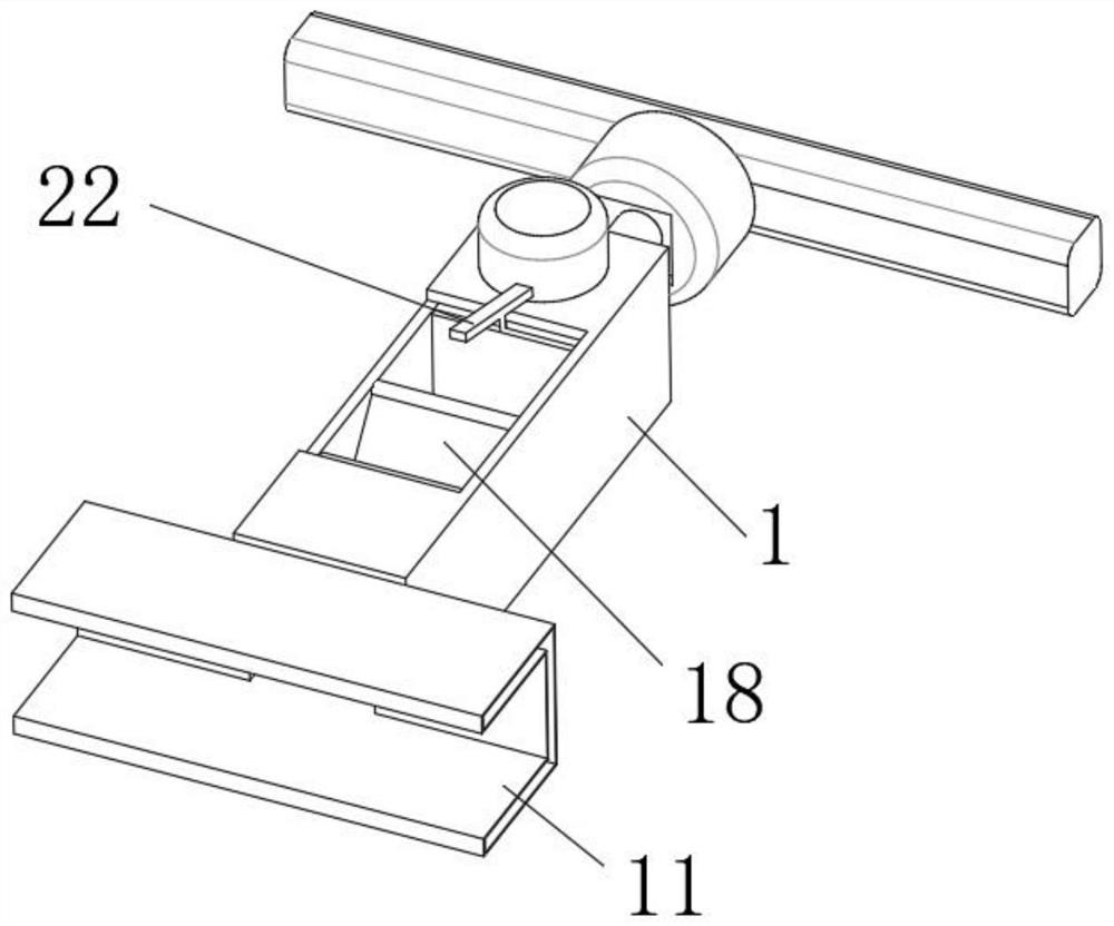 A dust removal device for finishing of forklift parts