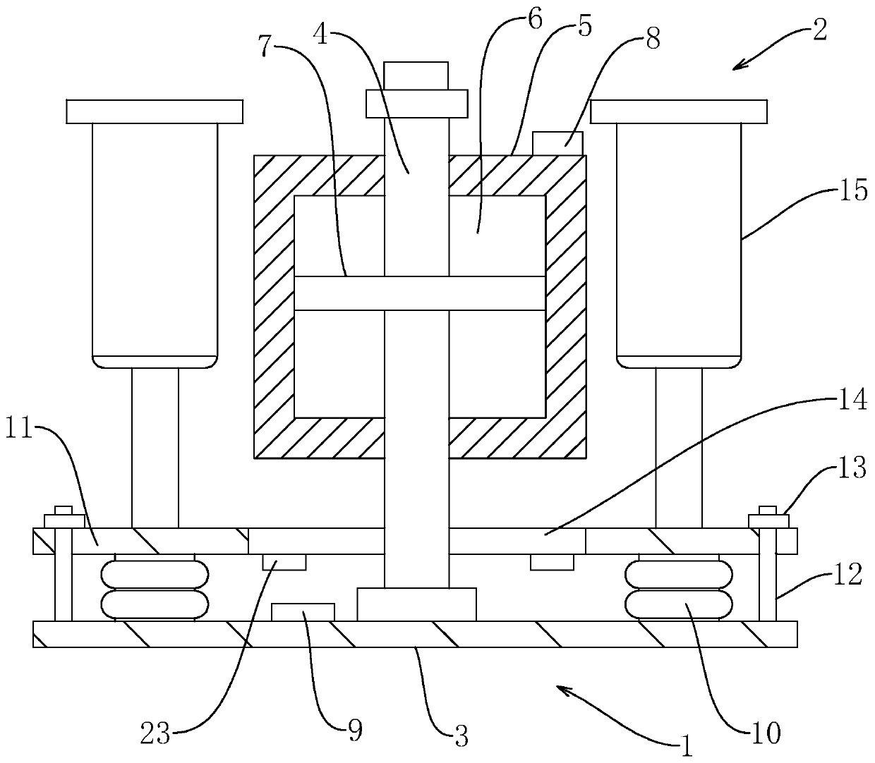 Vibroseis counterforce real-time adjusting system and adjusting method thereof