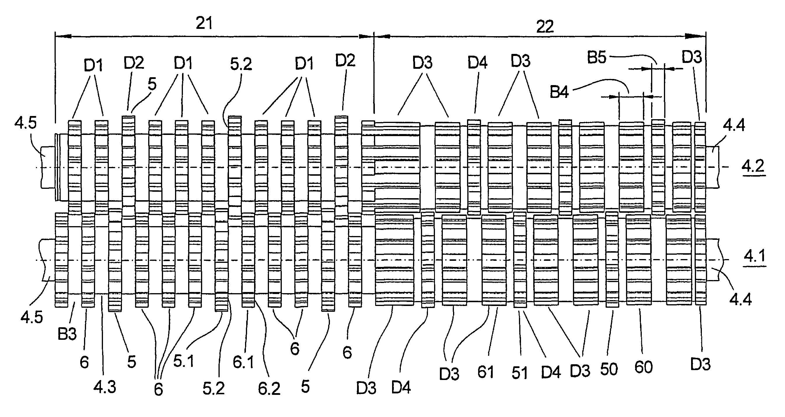 Device for compressing of empty deformable containers