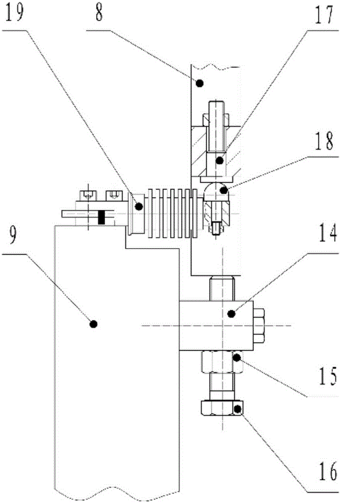 Tension roller adjustment device for traction machine of film stretching production line