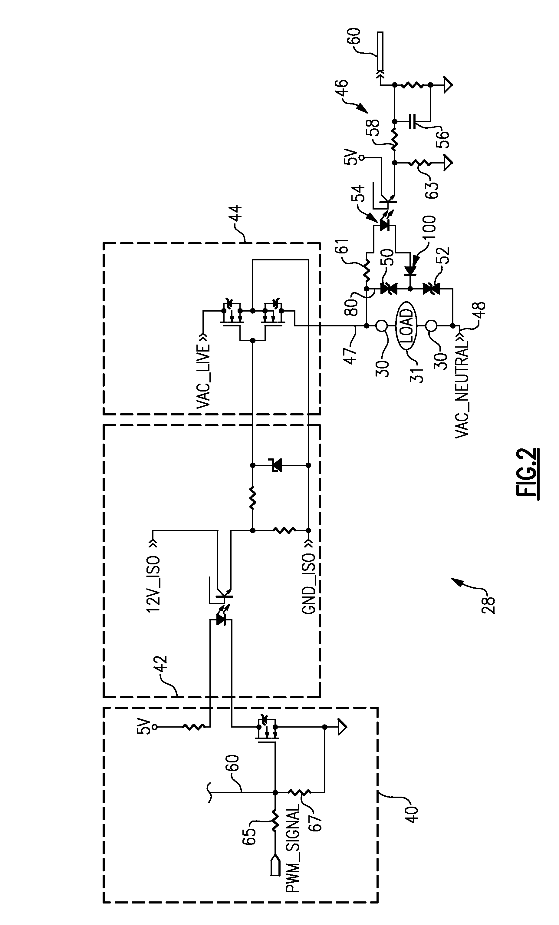 Inductive load sensor for dimmer circuit