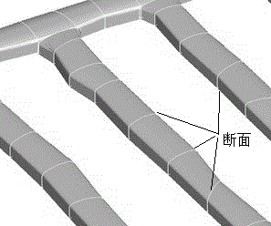 A solid modeling method for three-core arch roadway based on cross-section measurement data