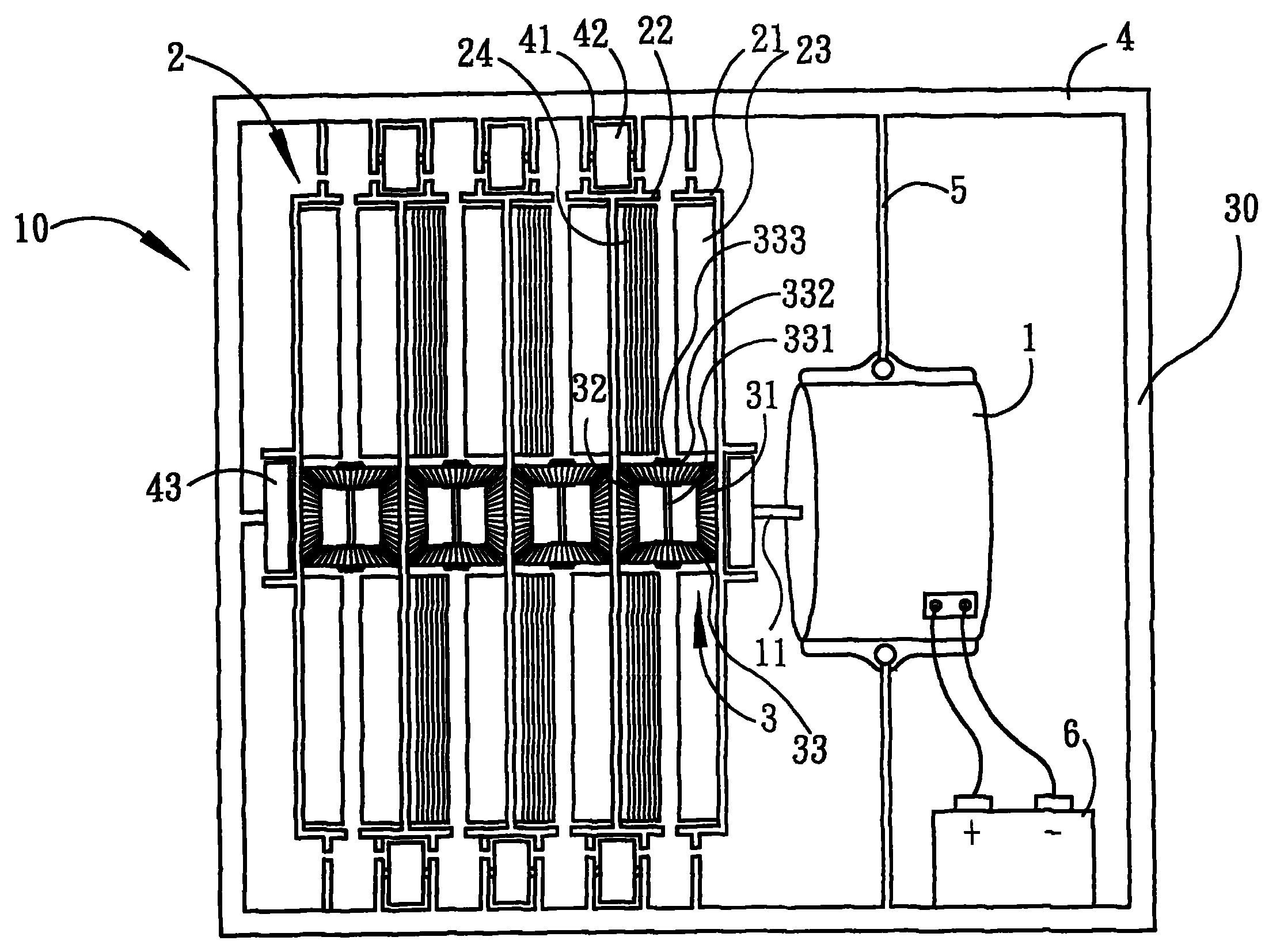 Generator apparatus capable of enhancing generating efficiency