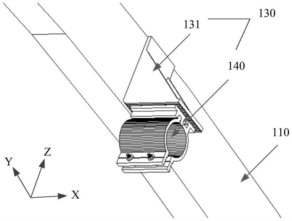 Keel connecting piece of three-dimensional adjustable system of multi-curve modeling veneer and adjusting method