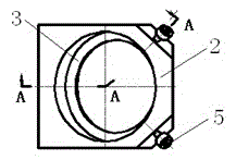 Clamp for machining oil groove, shaped like Arabic number 8, of inner spherical face of joint bearing and producing and using method of clamp