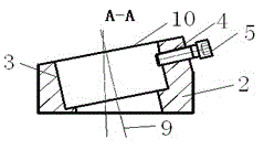 Clamp for machining oil groove, shaped like Arabic number 8, of inner spherical face of joint bearing and producing and using method of clamp