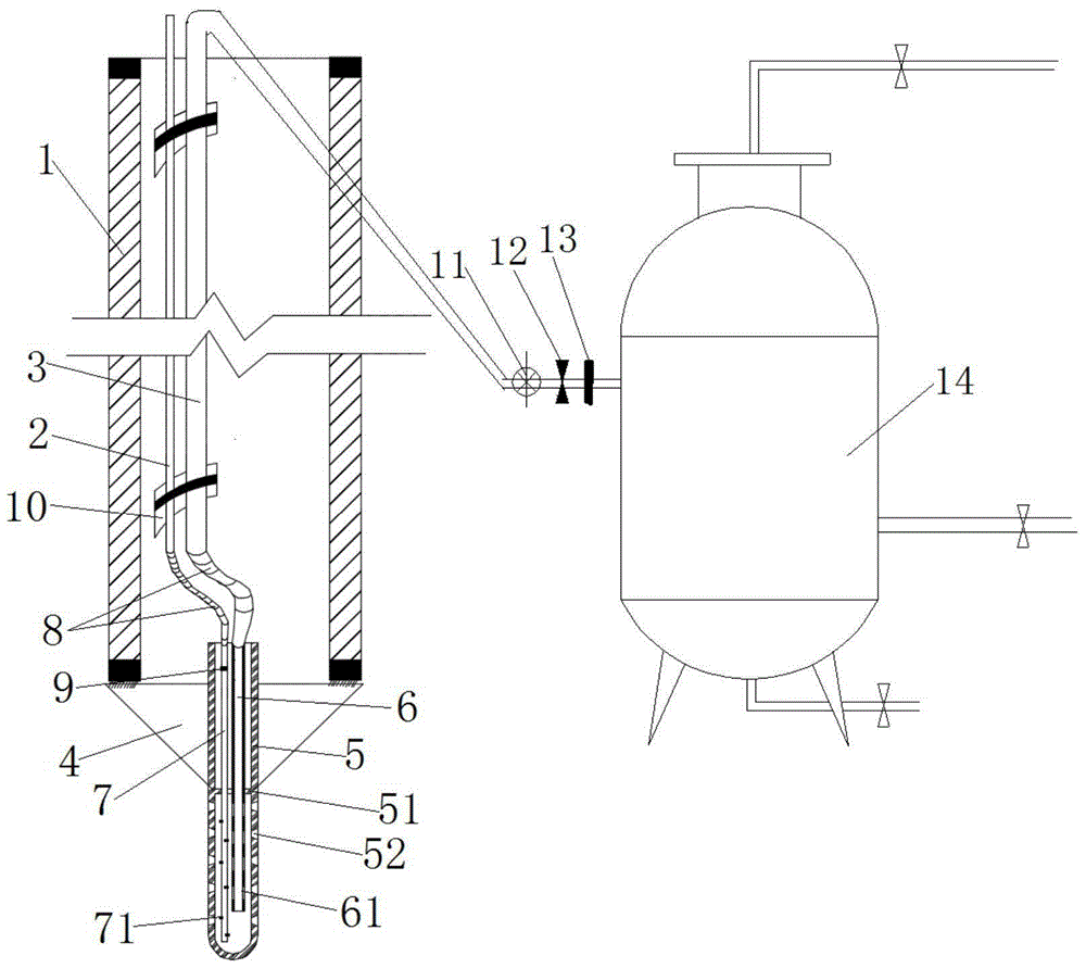 Controllable air exhausting device for constructing precast pile in gas-containing soil layer and construction method of device