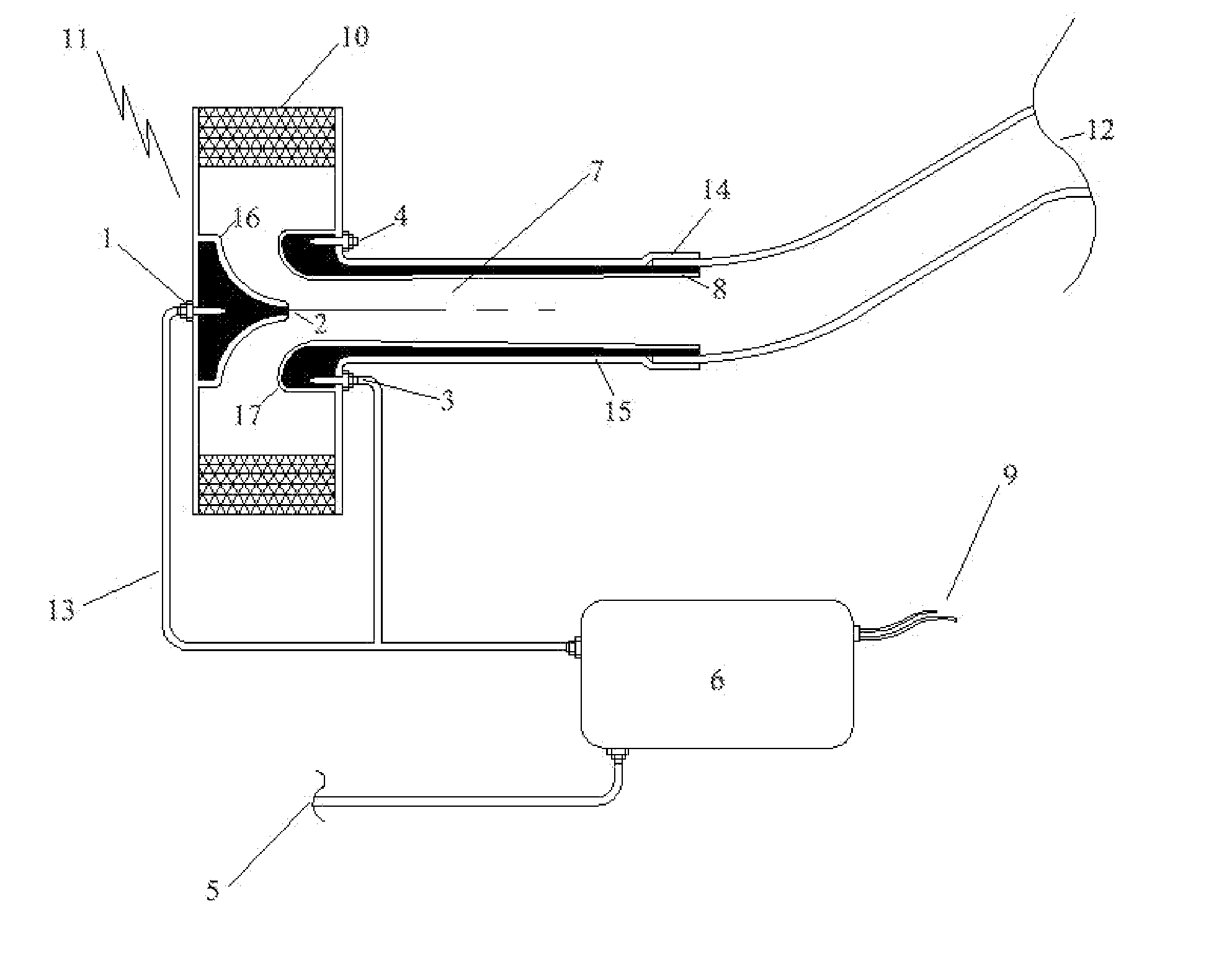 Apparatus for the multiplication of air flow in internal combustion engines increasing horsepower and torque, while reducing emissions