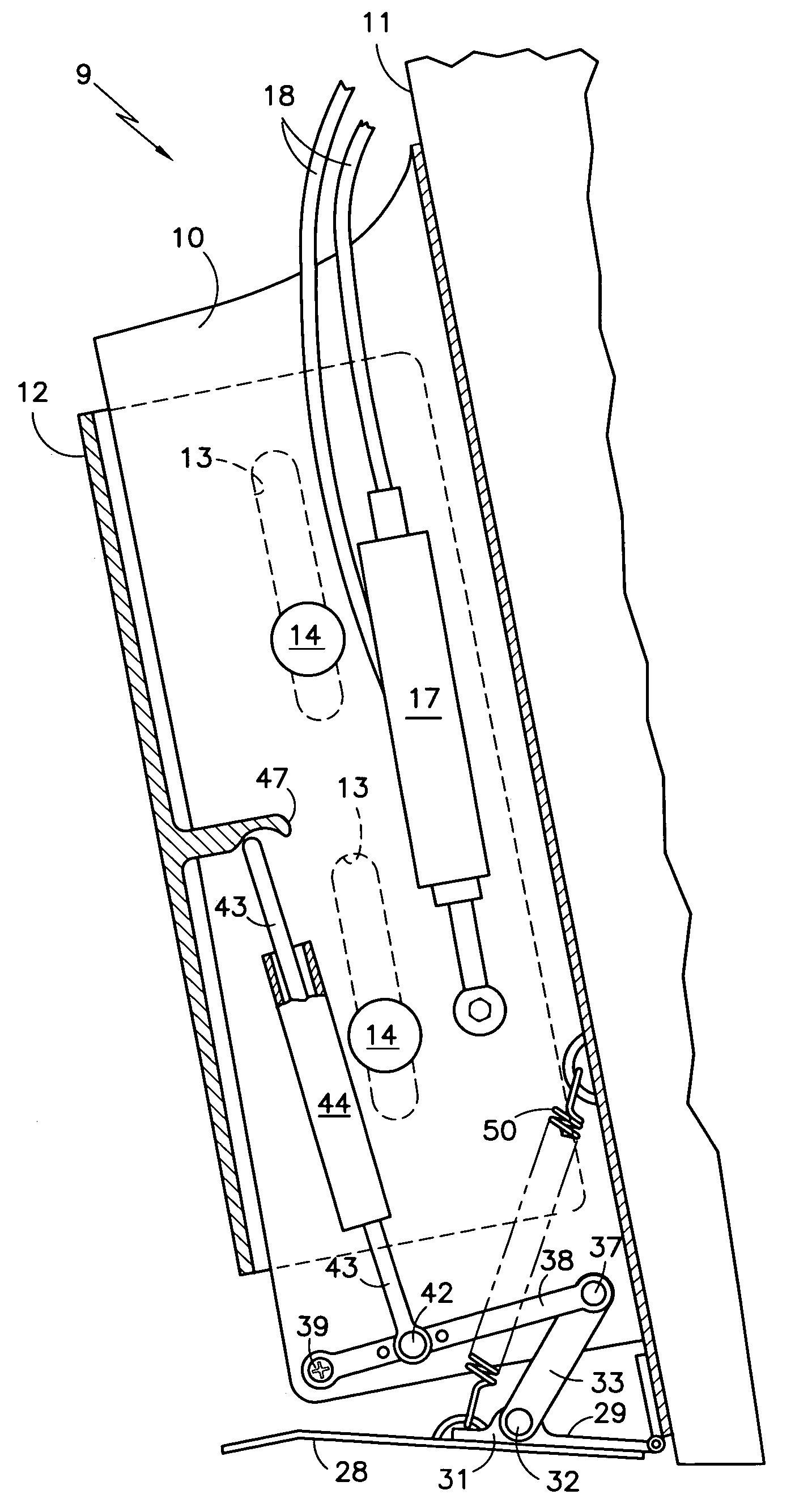 Jack plate operated trim for power boats