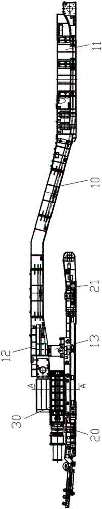 Gate roadway loader raw coal transporting and crushing system for underground coal mining