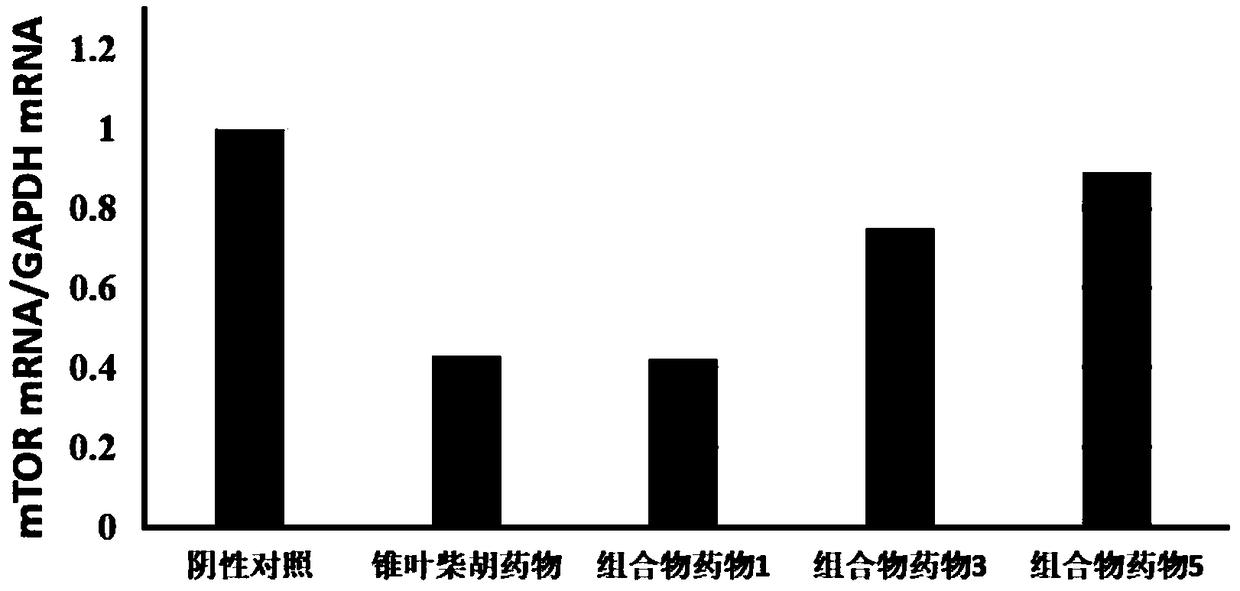 Composition for replacing radix bupleuri to prepare glioma treatment medicine and determination method of composition