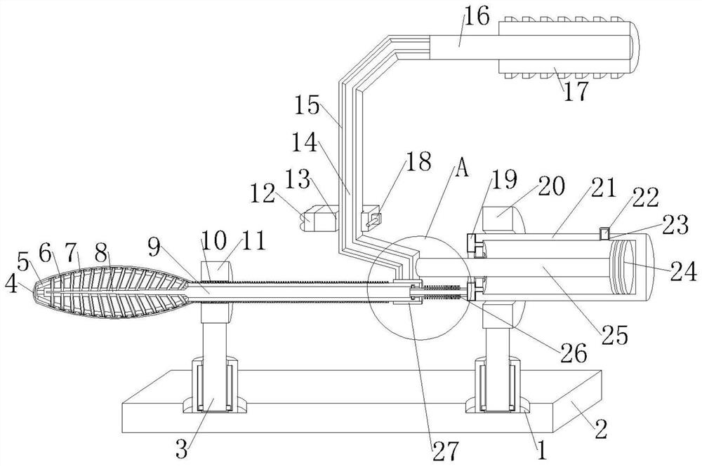 Safe and stable vulva and vagina medicine pushing device