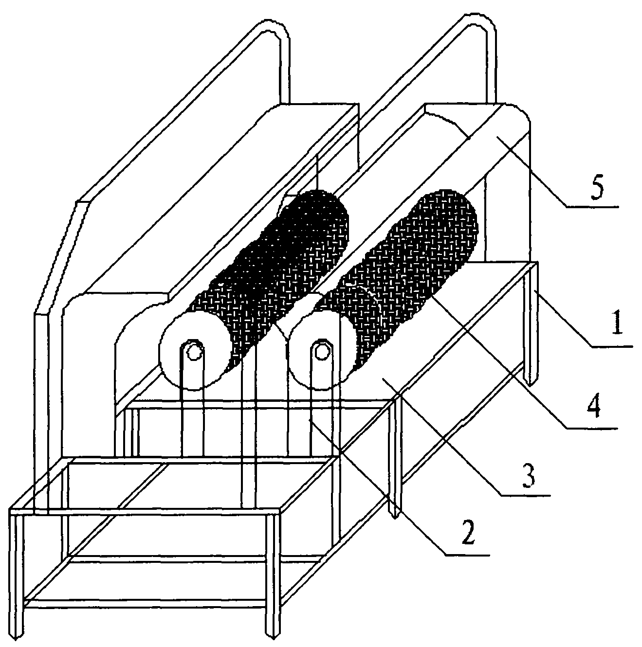 Automatic staff foot cleaning and disinfecting device