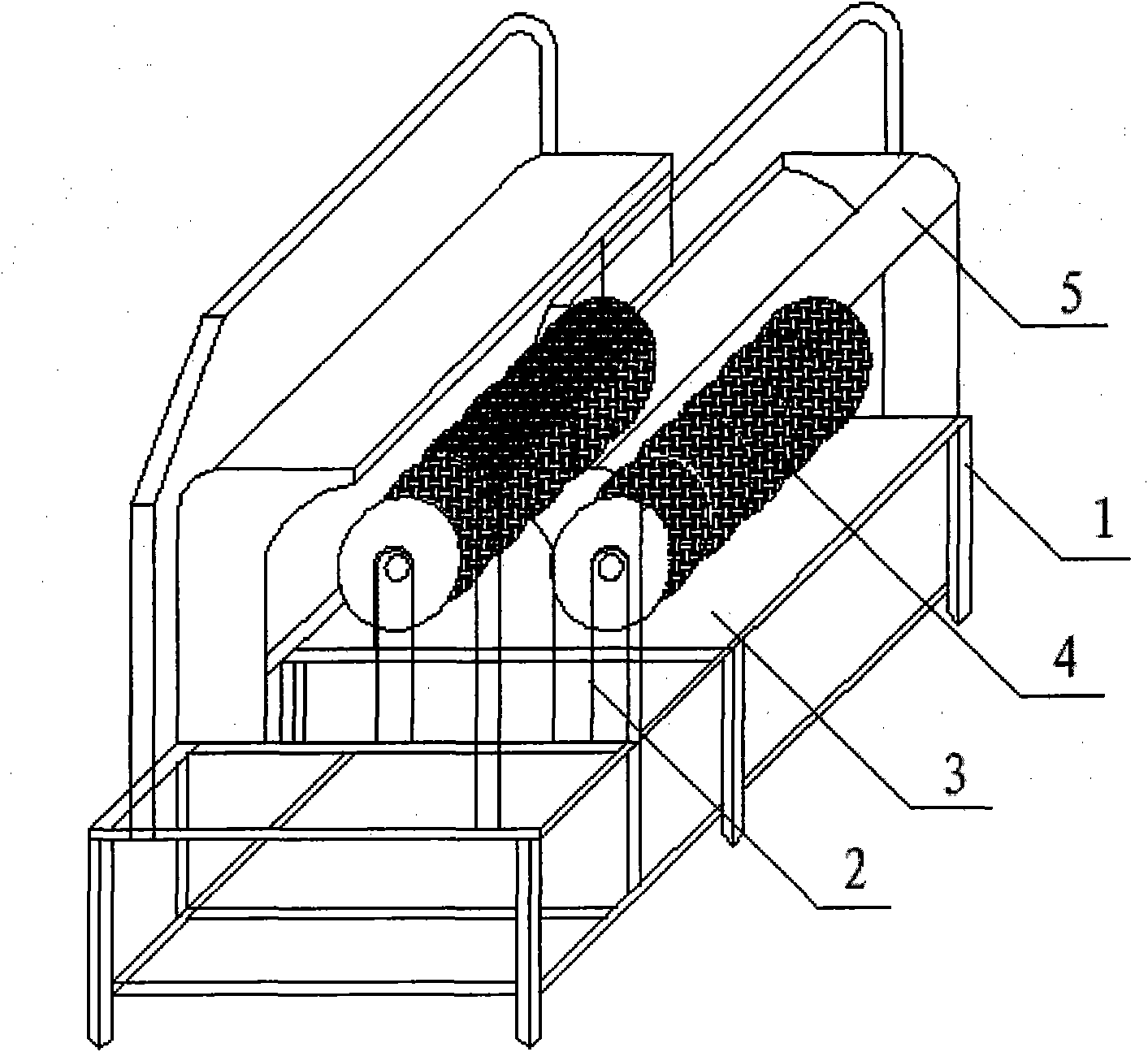 Automatic staff foot cleaning and disinfecting device