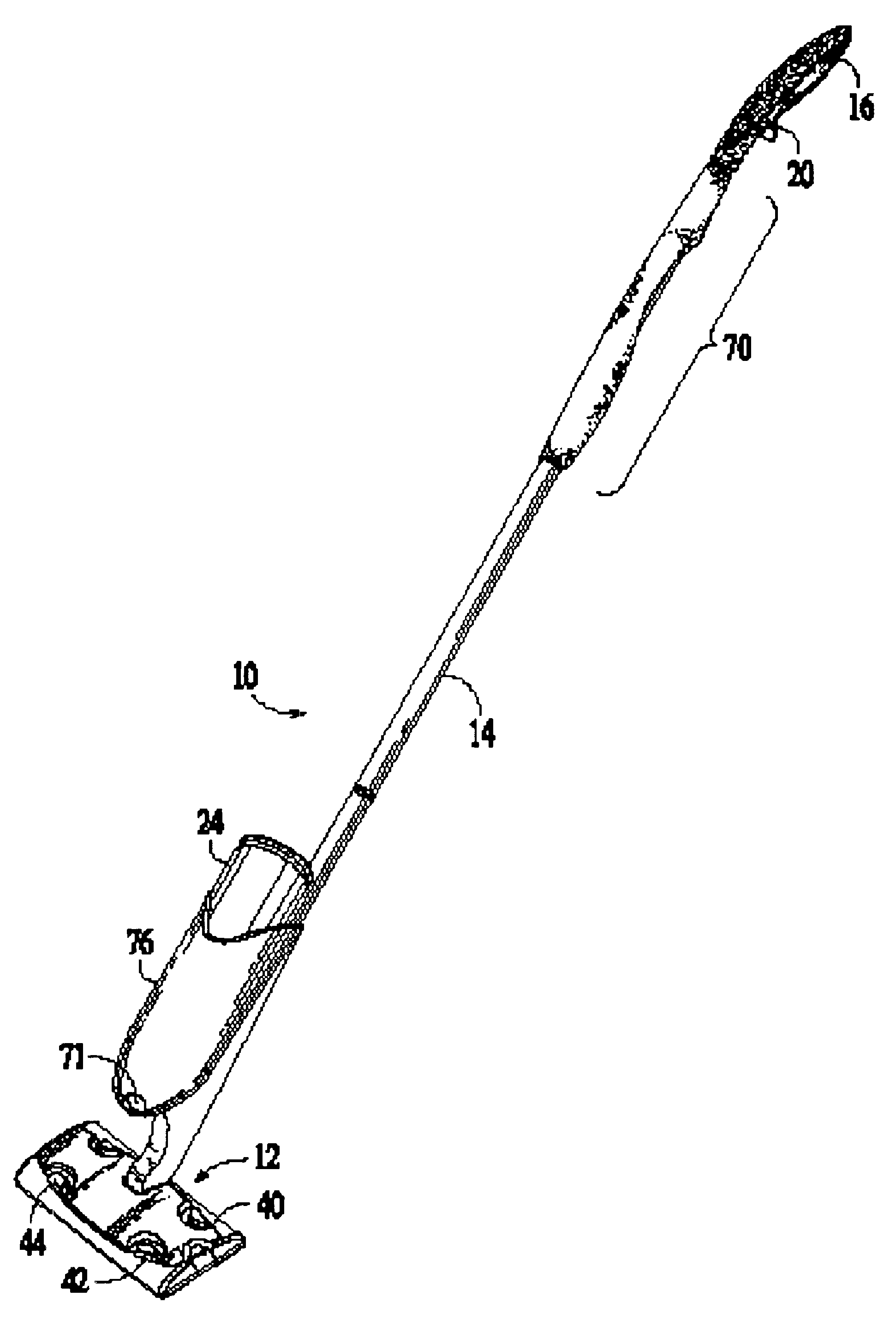 Cleaning implement with interchangeable tool heads