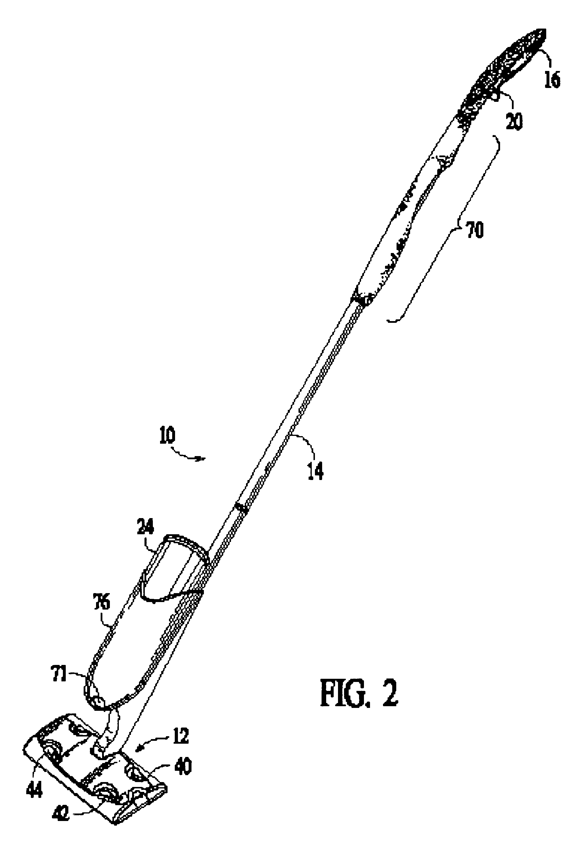 Cleaning implement with interchangeable tool heads