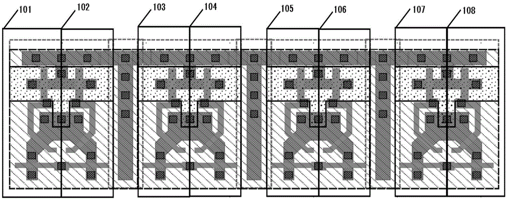 Well isolation type anti-SEU multi-node overturning storage unit layout structure