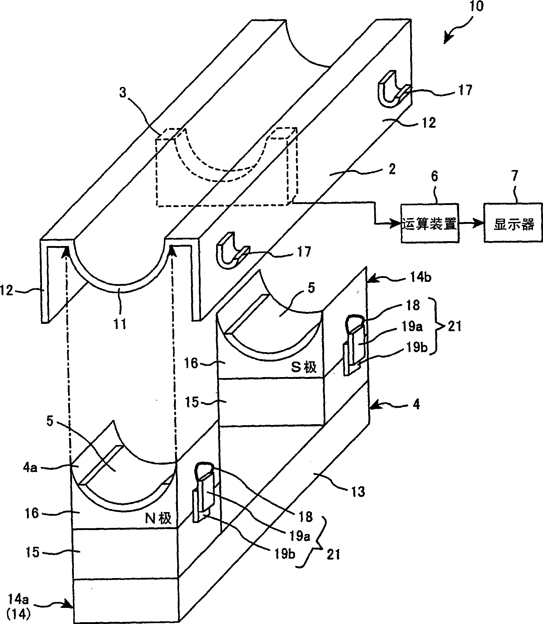 Wire rope flaw detection device