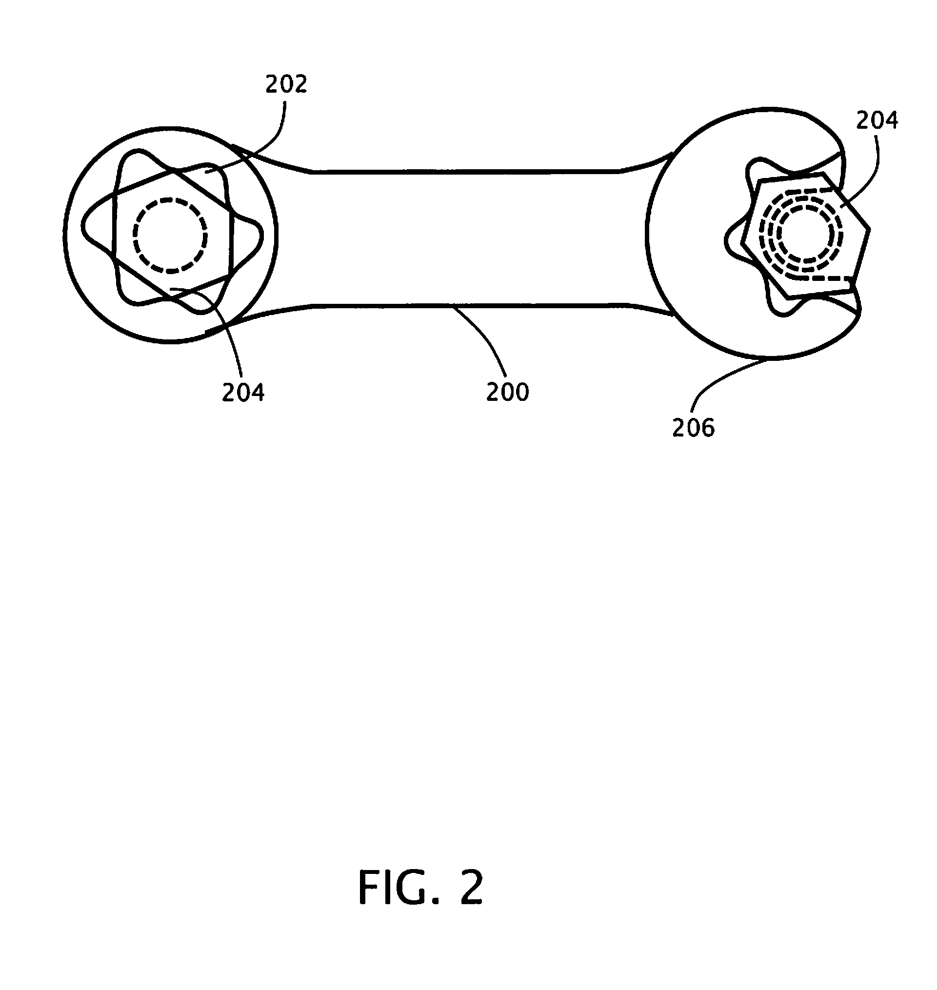 Single piece rotary wrenching tool