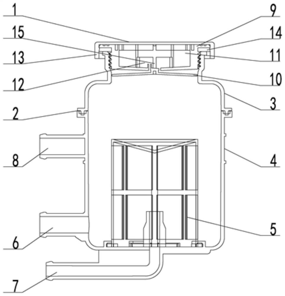 Plastic steering oil tank assembly