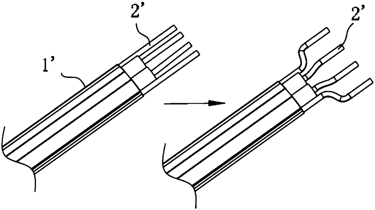 Automatic cable core distribution device