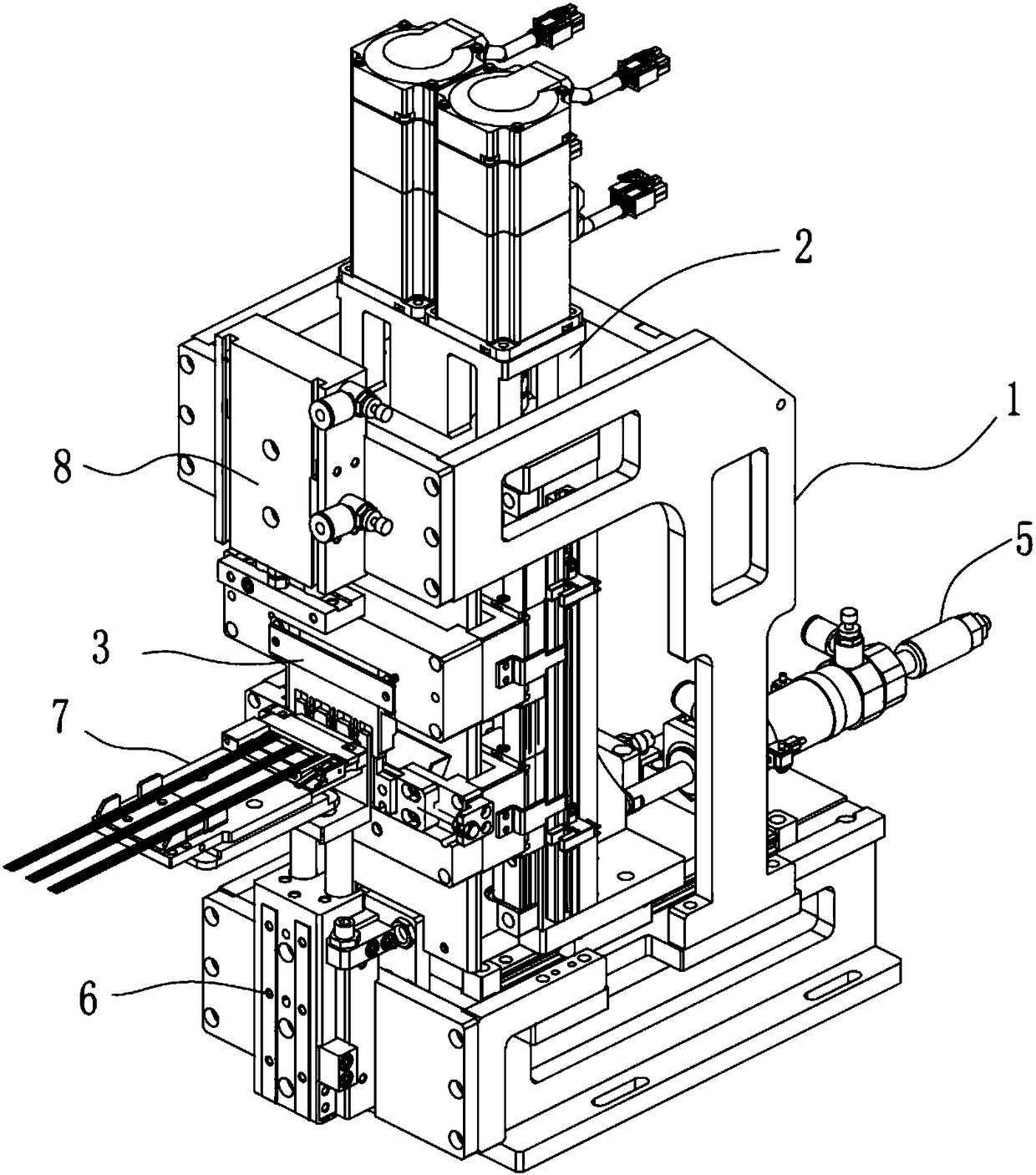 Automatic cable core distribution device