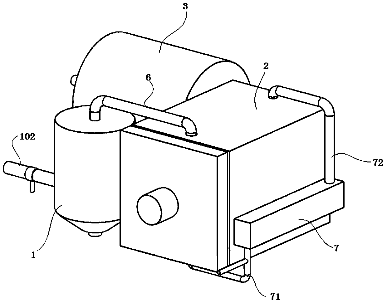 Urban sewage treatment device and sewage treatment process method thereof