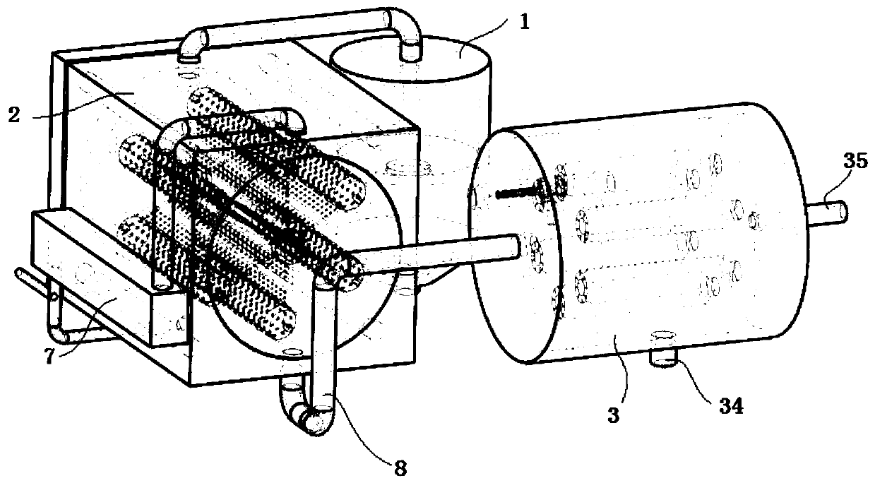 Urban sewage treatment device and sewage treatment process method thereof